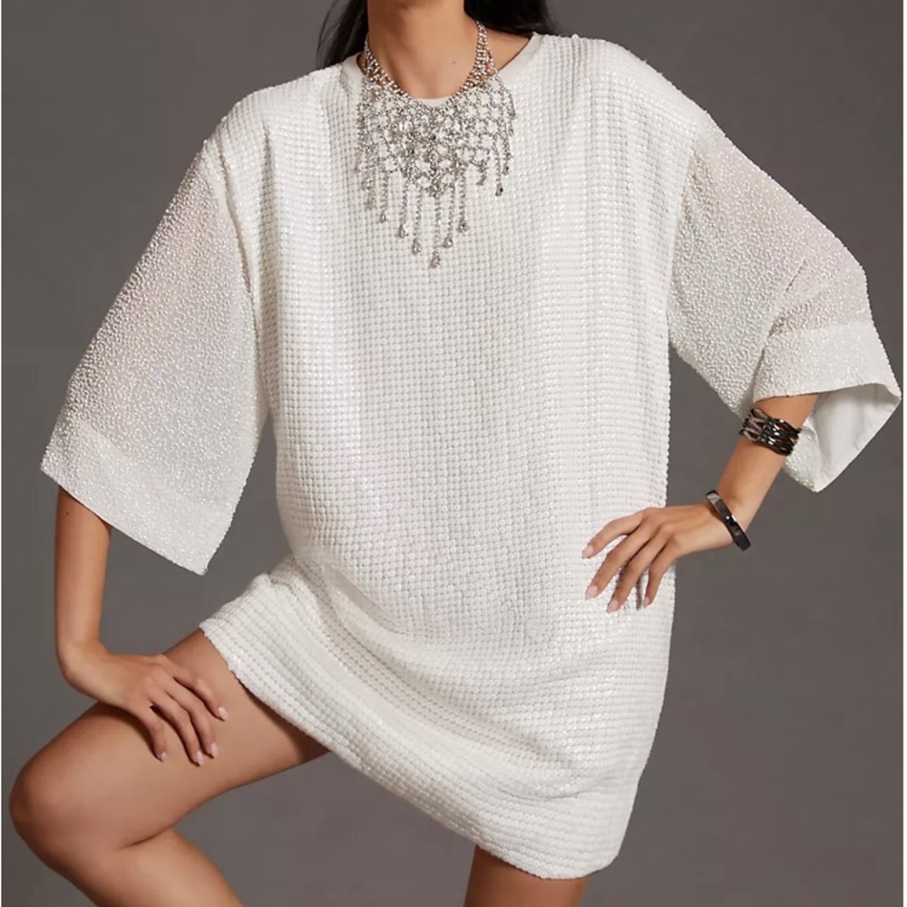 ANTHROPOLOGIE let me be sequin mini dress